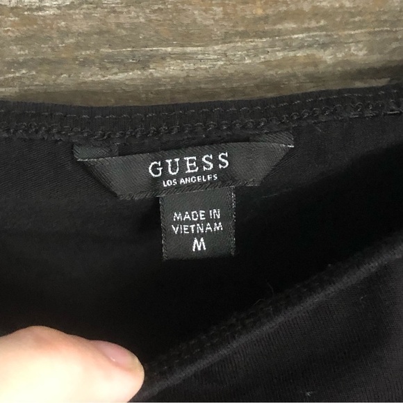 Guess size med black caged cold shoulder top - Picture 5 of 6